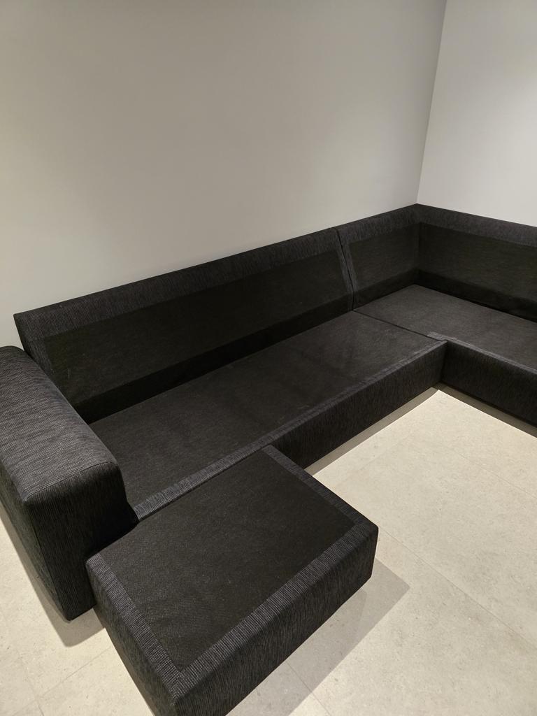 U-soffa, 3-sits