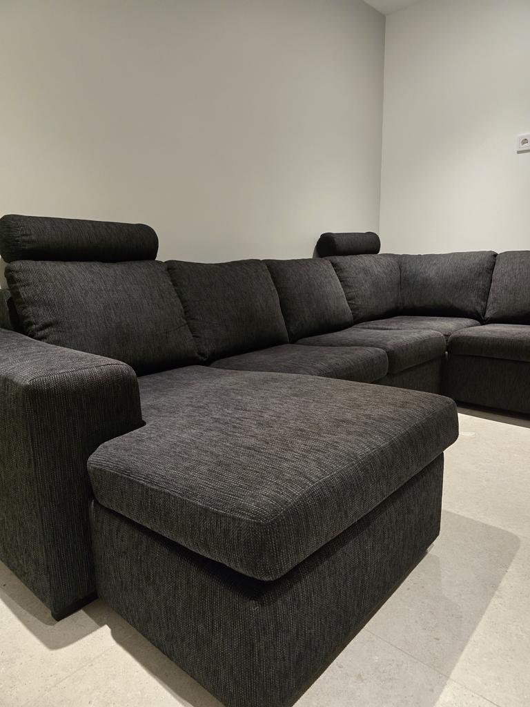 U-soffa, 3-sits