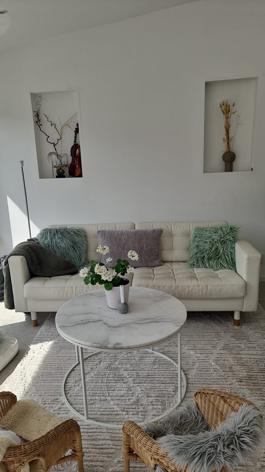 IKEA LANDSKRONA 3-sitssoffa Vit